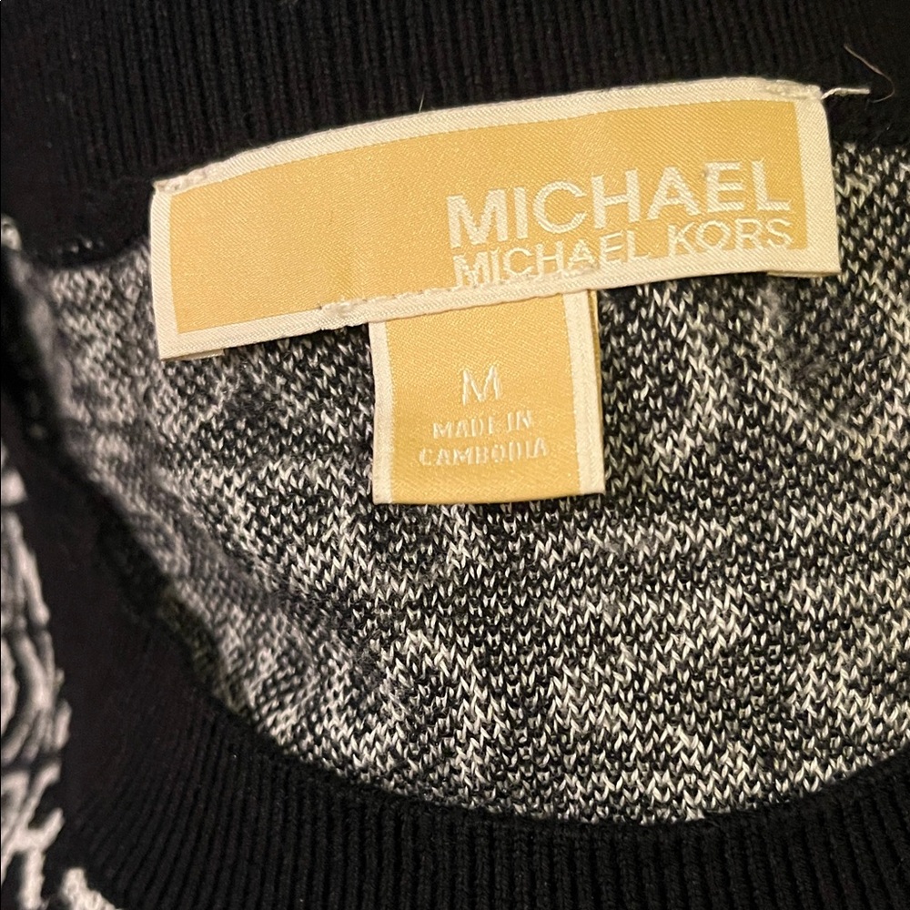 Michael Kors Women's Blouse in Black and Gray